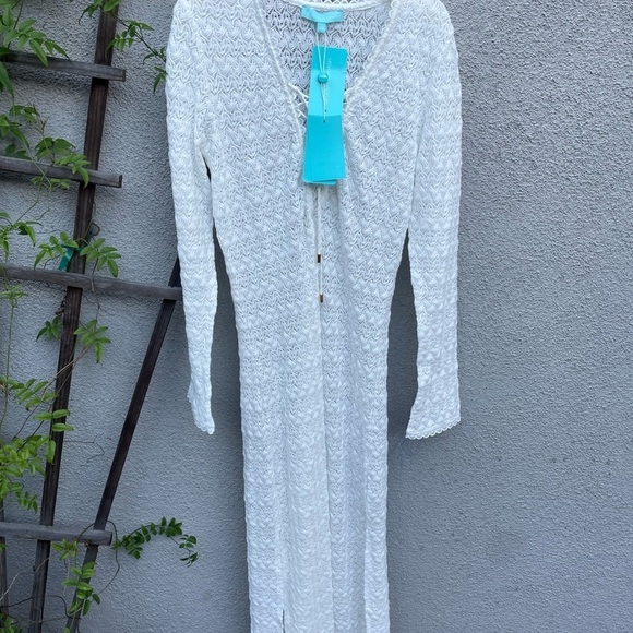 MELISSA ODABASH Maddison crochet-knit coverup in White New with Tags! - Picture 4 of 10